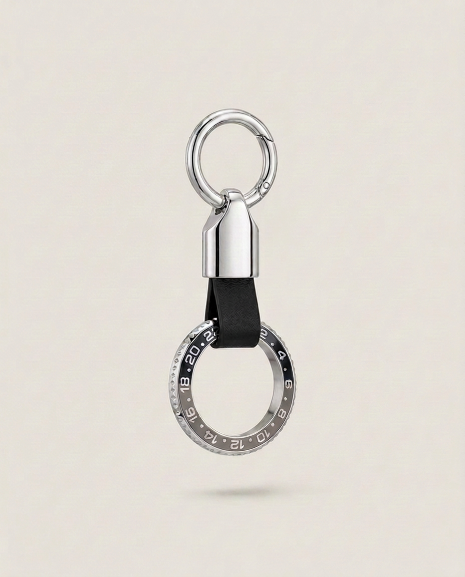 The Bezelle Keychain, Gris/Noir