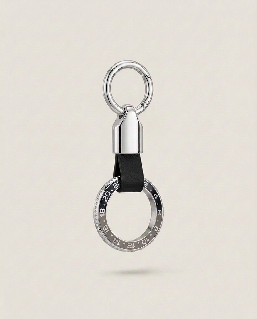 The Bezelle Keychain, Gris/Noir