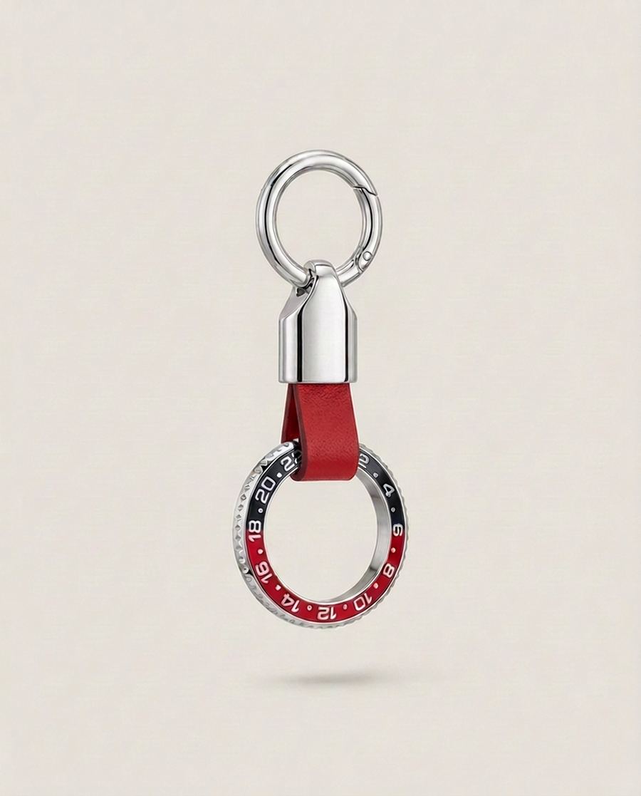 The Bezelle Keychain, Rouge/Noir