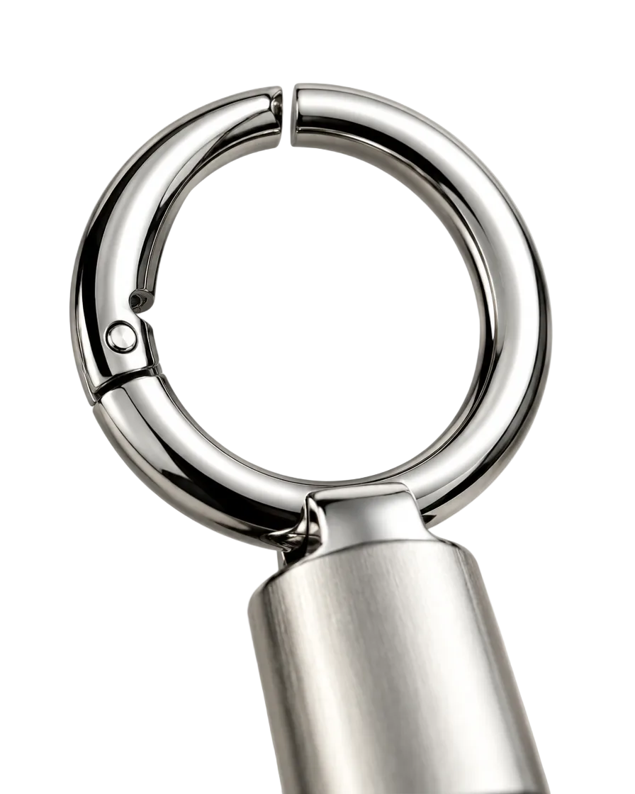 The Bezelle Keychain, Bleu/Noir