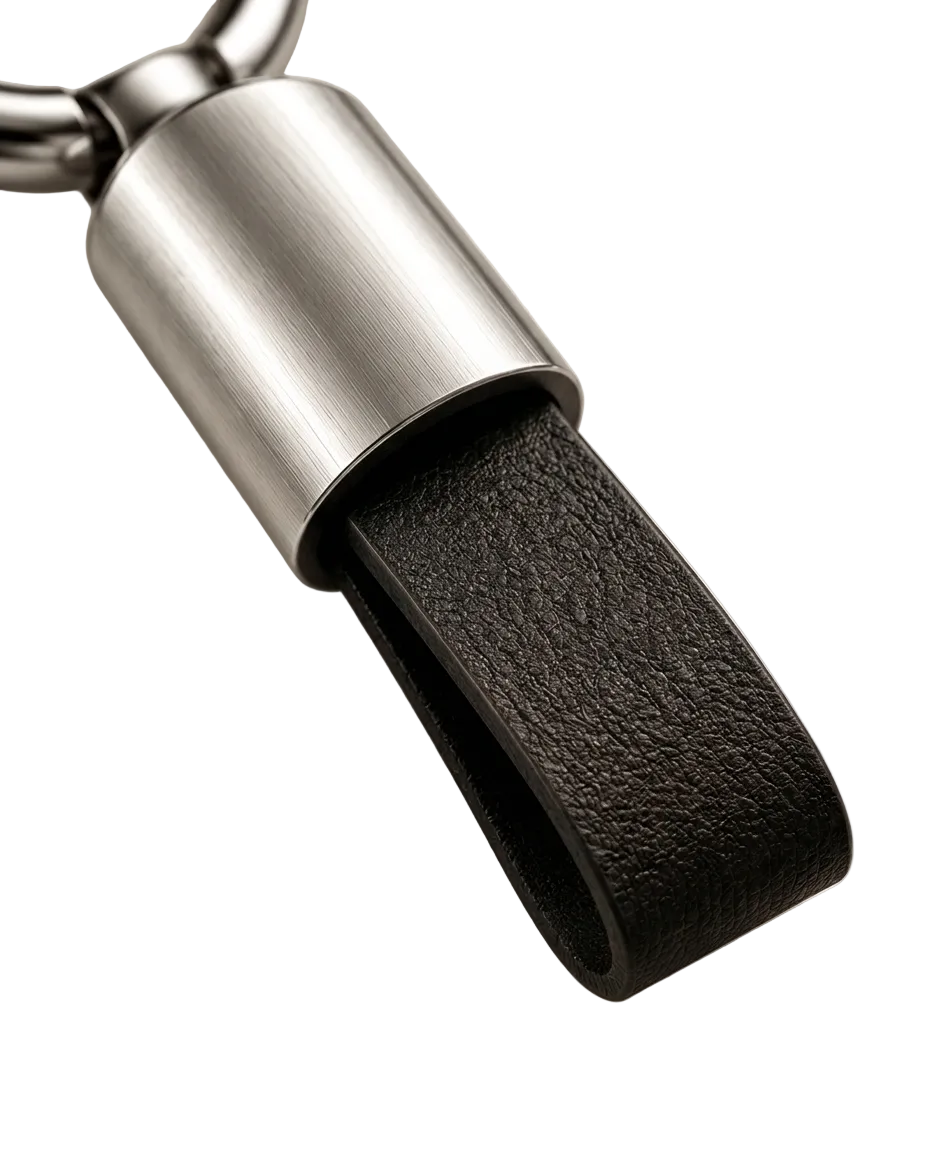 The Bezelle Keychain, Bleu/Noir